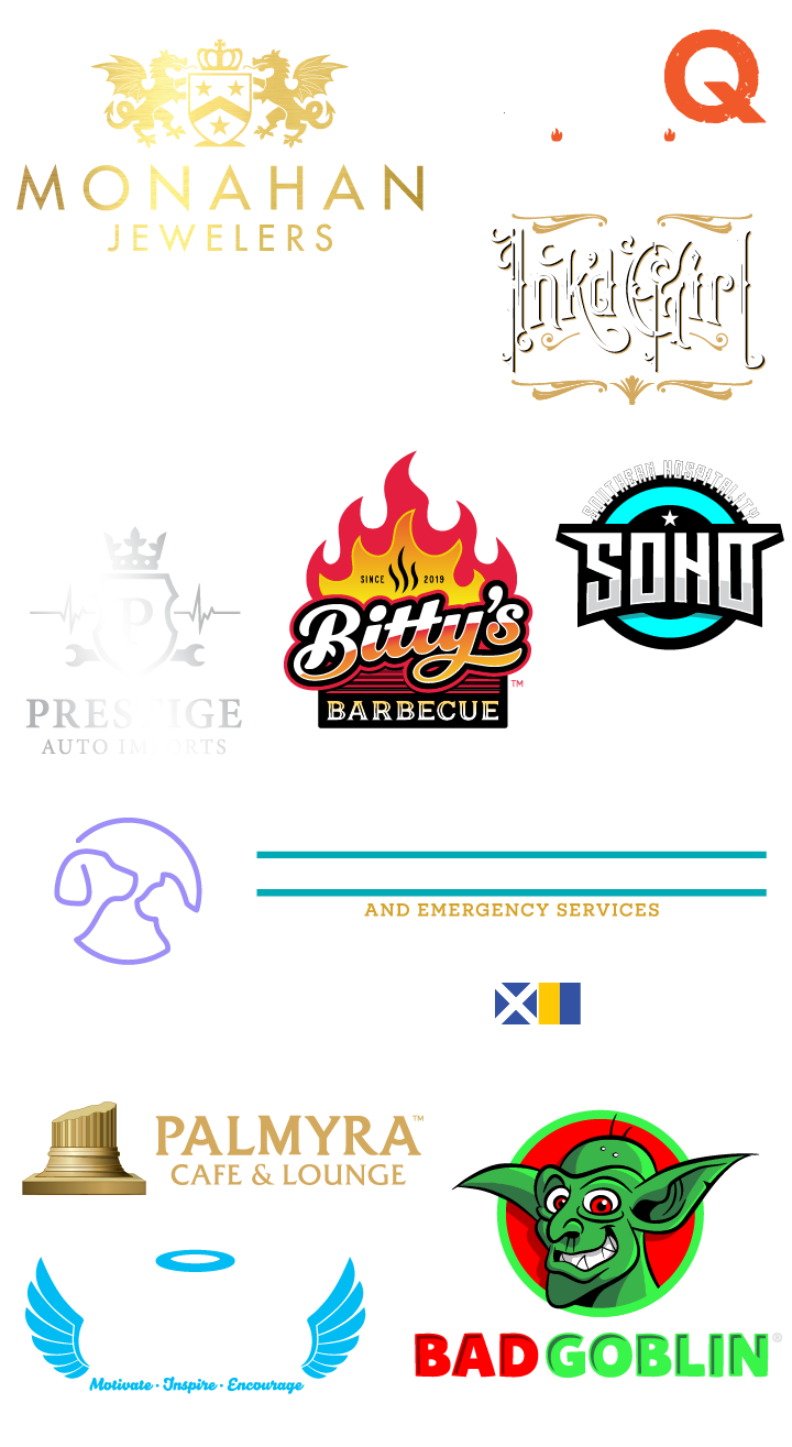 Local area businesses - logos designed by Max van Logo